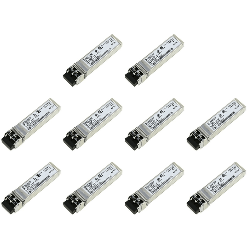 10 x Brocade 57-1000117-01 - Brocade 8Gb SFP+ transceiver module (Refurbished)