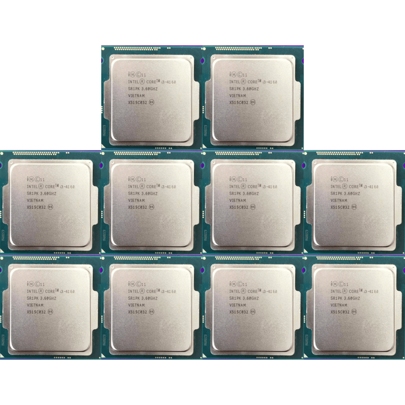10 x Intel Core I3 4160 CPU - Processor Only (Used)