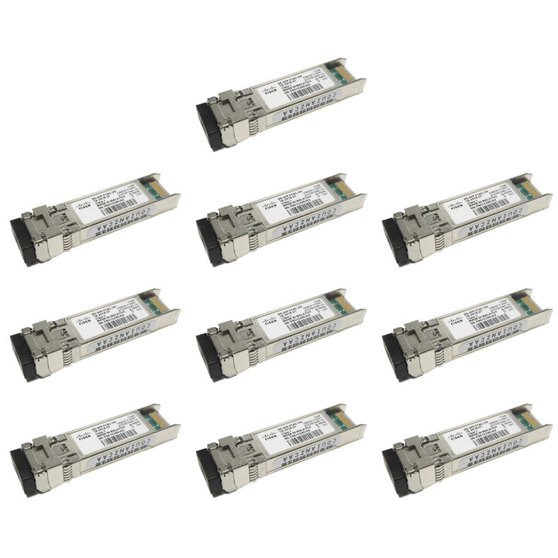 10 x Cisco DS-SFP-FC8G-SW 2/4/8-Gbps Fibre Channel-Shortwave, SFP+, LC, 10-2418-01 (Refurbished)