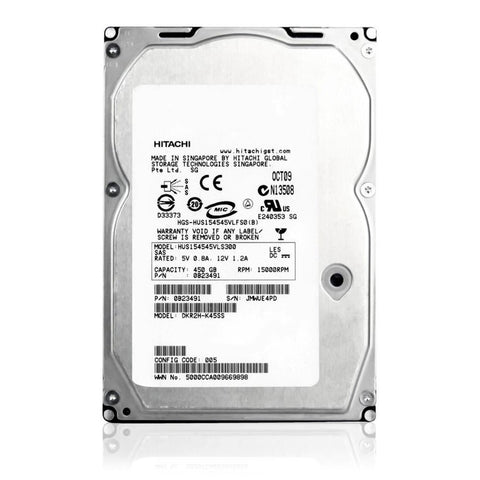 Hitachi HUS154545VLS300 — 450GB 15K SAS Enterprise Hard Drive (Refurbished)