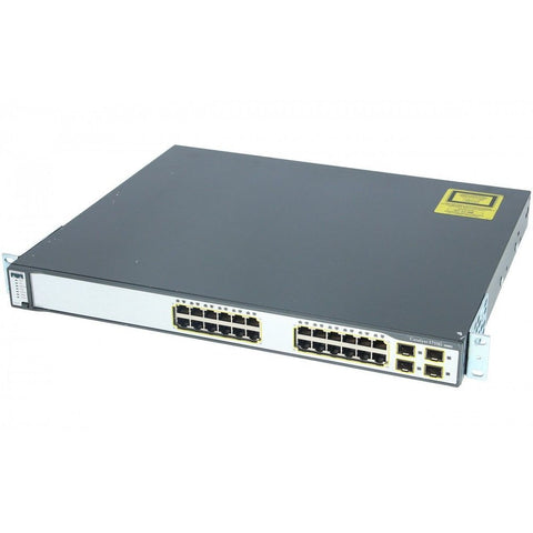 Cisco WS-C3750G-24TS-S1U | 24-Port Gigabit | 4 SFP Uplinks | Stackable 1U Switch (New)