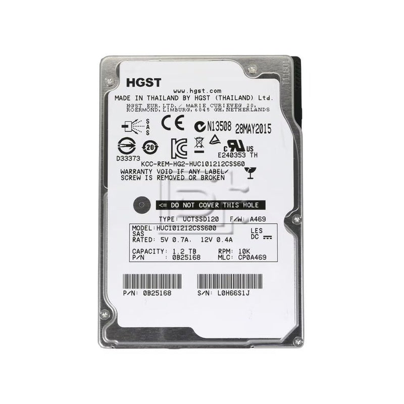HGST HUC101212CSS600 — 2.5" SAS Hard Drive (Used)