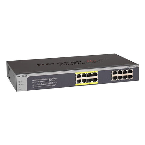 Netgear JGS516PE ProSafe Plus — 16-Port Gigabit Switch with 8 PoE Ports (Grade B)