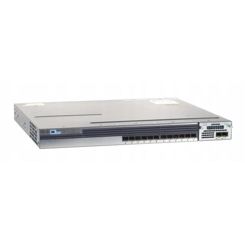 Cisco WS-C3750X-12S-E with C3KX-SM-10G — 12-Port Layer 3 Gigabit Switch (Grade B)
