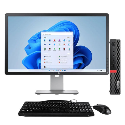 Lenovo ThinkCentre M920q | Intel Core i5-8500T | 8GB DDR4 | 256GB SSD with 20" Monitor | Windows 11 Pro (Refurbished)