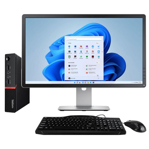 Lenovo ThinkCentre M75q | Ryzen 5 PRO 2400GE | 8GB | 256GB SSD | 20" Monitor | Windows 11 Pro (Grade A)