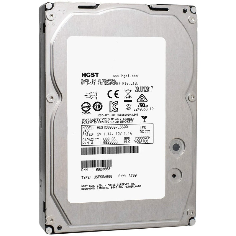 HGST HUS156060VLS600 - 600GB 15K SAS Hard Drive (Refurbished)