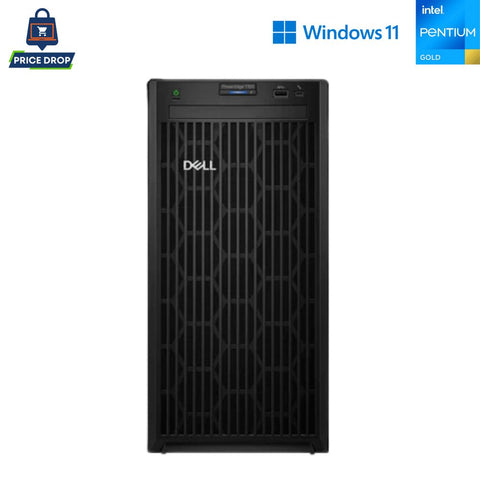 Dell PowerEdge T150: Pentium Gold G6405T, 8GB DDR4 ECC, 3 x 2TB SATA, 4U Tower Server (New)