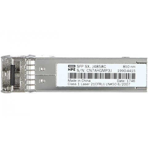HPE J4858C 850nm SFP Transceiver Module — Gigabit Fibre Optic (Grade B)