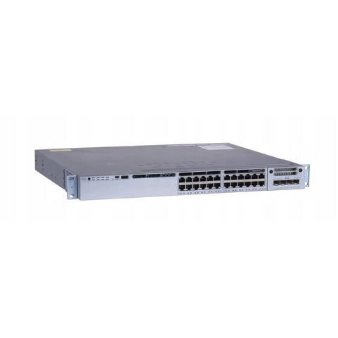 Cisco WS-C3850-24T-E — 24-Port Layer 3 Gigabit Switch with C850-NM-10G Module (Refurbished)