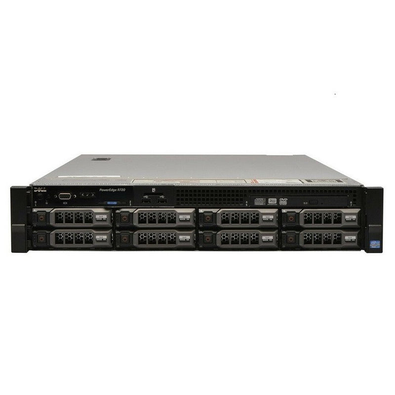 Dell PowerEdge R720: 2 x Xeon E5-2620, 64GB DDR3 ECC, No HDDs/No Caddies, 2U Rack Server (Refurbished)