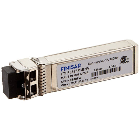 Finisar FTLF8528P3BNV-EM — 8G Fibre Channel SFP+ Short-Range Transceiver (Refurbished)