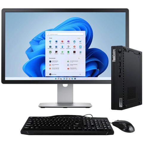 Lenovo ThinkCentre M70q | Core i5-10400T | 16GB | 256GB SSD | 23" Monitor | Windows 11 Pro (Grade A)