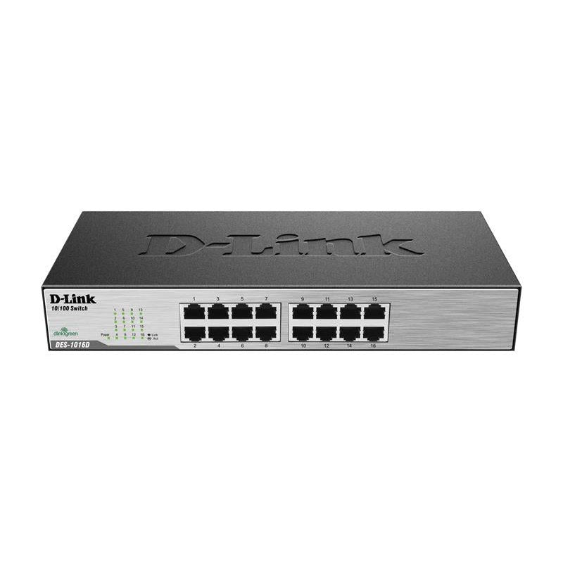 D-Link DES-1016D — 16-Port Fast Ethernet Switch (Grade B)