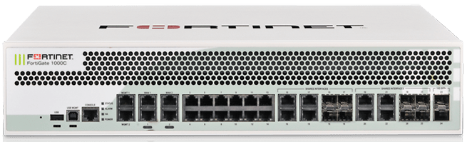 Fortinet FortiGate 1000C UTM Security Appliance 2 x 10GE SFP+ 12 x RJ45 (Used)