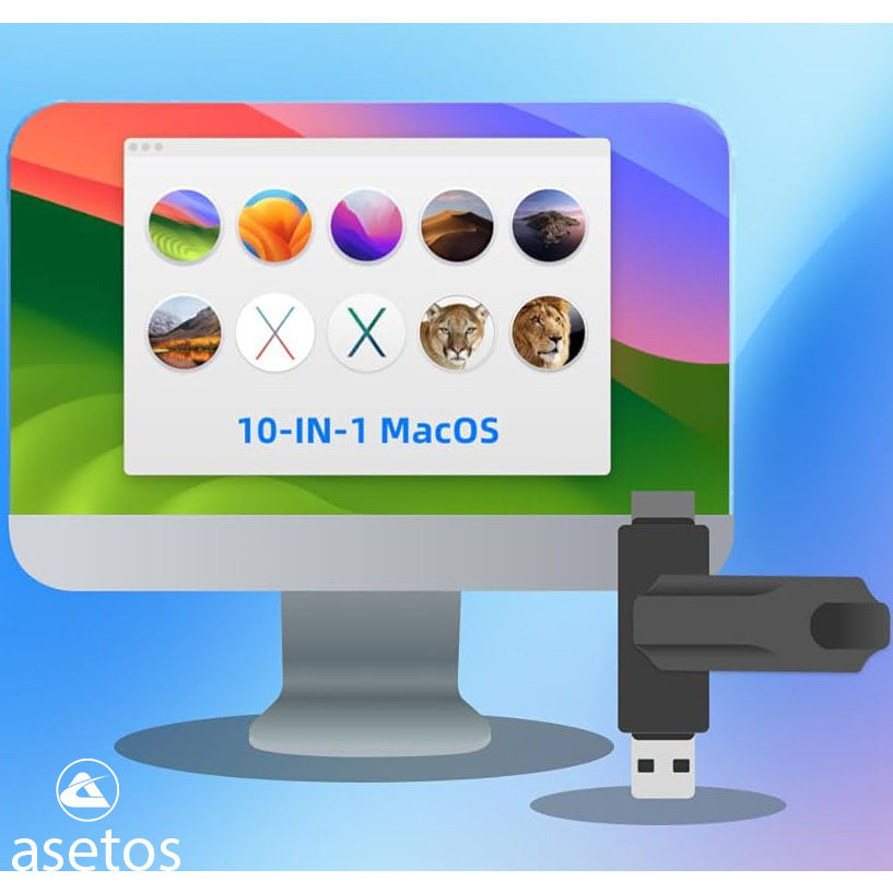 10-in-1 Mac OS X Bootable USB for High Sierra, El Capitan, Catalina, M ...