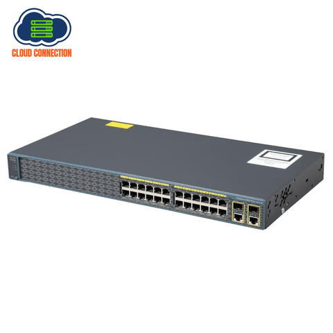 Cisco WS-C2960+24TC-S 2960 Plus 24 10/100 + 2 T/SFP Switch (Refurbished)