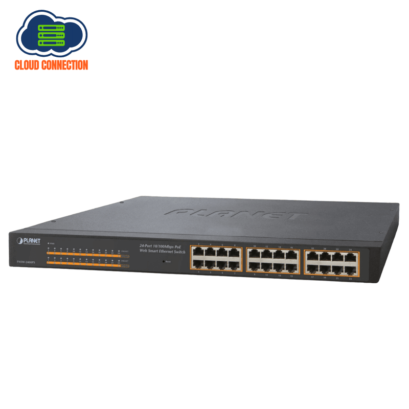 Planet Fnsw-2400Ps 24-Port 10/100Mbps Web Smart Poe Ethernet Switch (Refurbished)