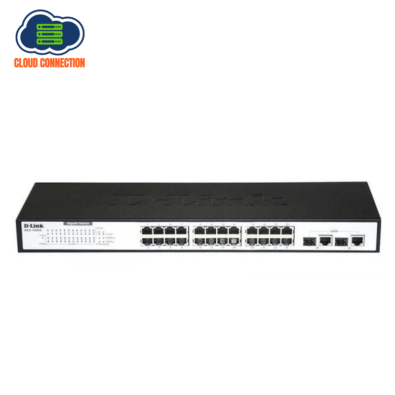 D-Link Des-1026G 24 100Mb Ports + 2 Gigabit Rj-45 Combined Ports 10/100 Switch (Refurbished)