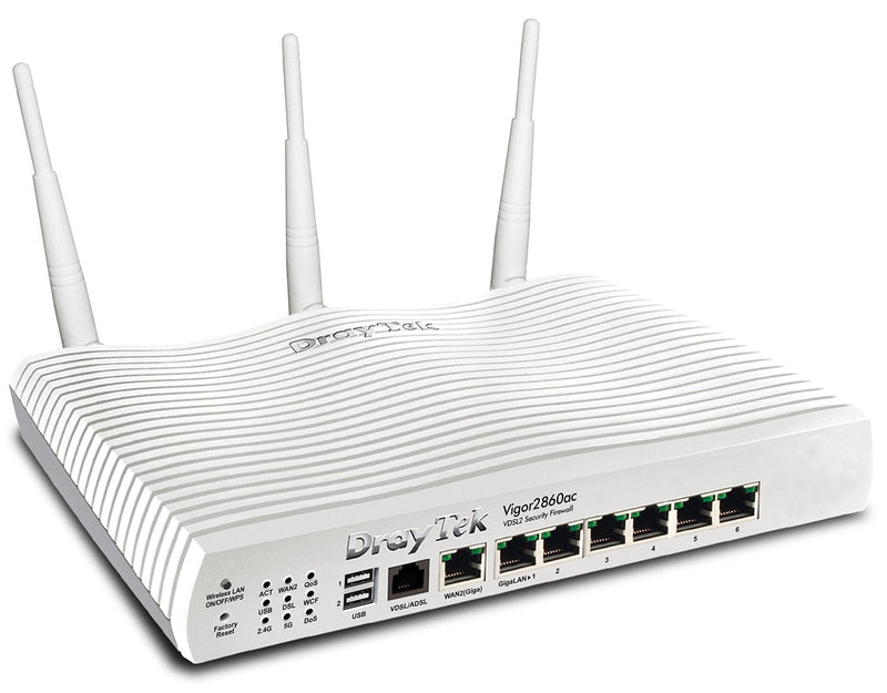 DrayTek Vigor2860ac Series VDSL2 Security Firewall (Used)