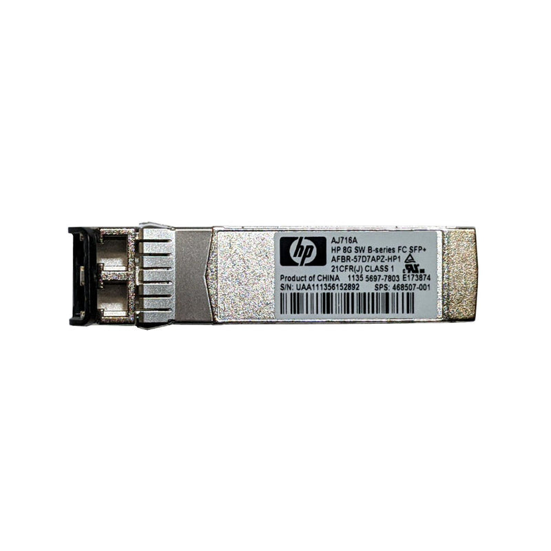 HP AFBR-5707APZ AJ716A 8Gb SFP+ Transceiver 8 Gbps SW FC B-Series 468507-001 (Used)