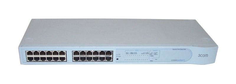3Com 3C16593B SuperStack 3 Baseline Dual Speed 10/100 Ethernet Hub 24 Port (Used)