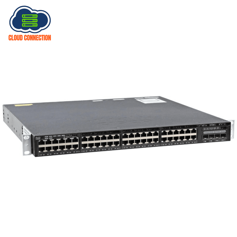 Cisco WS-C3650-48PD 48 Port PoE+ Switch with 2 × 10G & A Single PSU (Used)