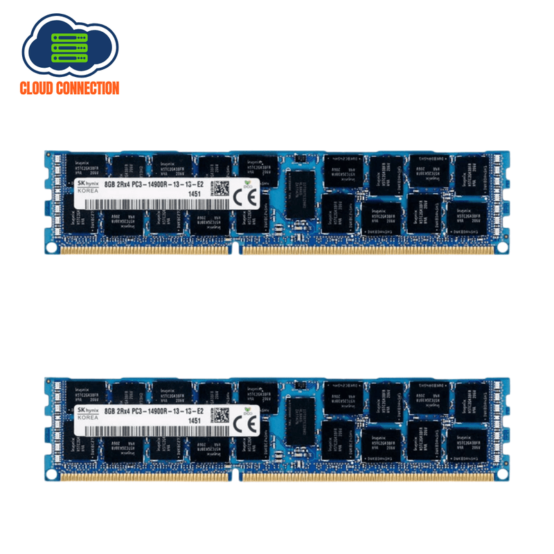 SK Hynix 32GB Server RAM Kit - 2 x 16GB 2Rx4 PC3-14900R-13-13-E2 DDR3 ECC Registered Server RAM (Refurbished)