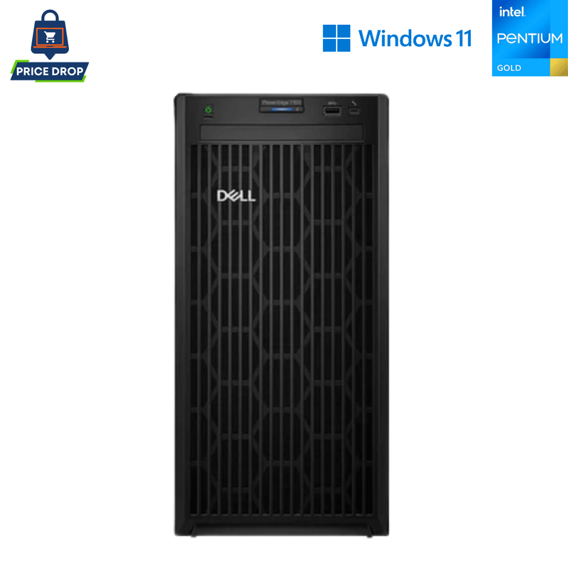 Dell PowerEdge T150 4U Tower Server – Pentium Gold G6405T – 8GB DDR4 – 3 × 2TB SATA – PERC H755 – Broadcom BCM5720 – New Special (New)