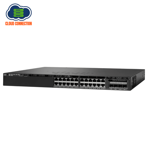Cisco WS-C3650-24TD-L 24 Port Gigabit + 2 10G SFP+ Switch (Used)