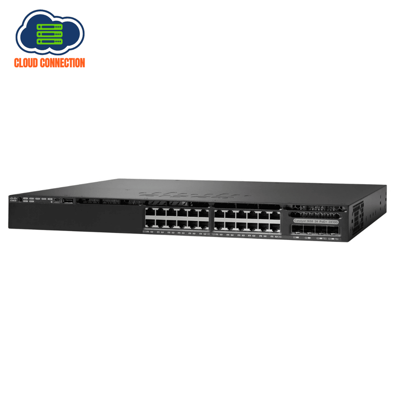 Cisco WS-C3650-24TD-L 24 Port Gigabit + 2 10G SFP+ Switch (Used)