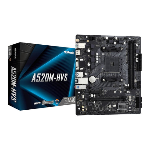ASRock A520M-HVS AMD AM4 M-ATX Motherboard (New)