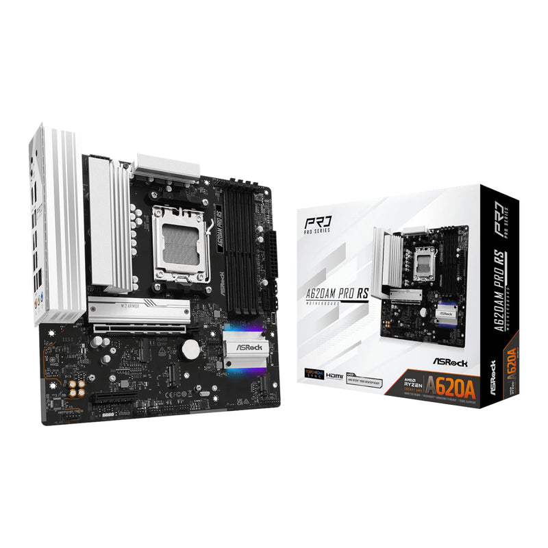 ASRock A620AM Pro RS AM5 M-ATX Motherboard (New)