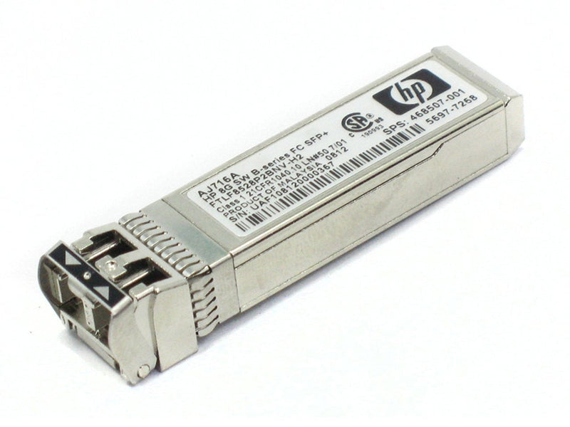 HP AJ716A 8G SW B-Series FC SFP+ FTLF8528P2BNV-H2 Transceiver (Refurbished)