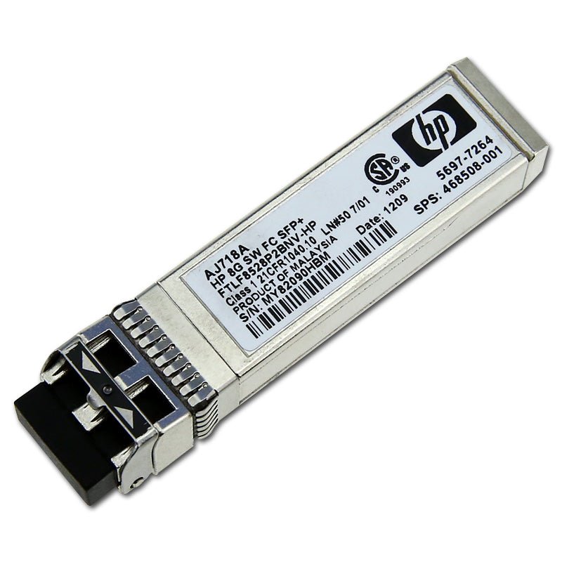 HP AJ718A Compatible 8G Fibre Channel SW SFP+ Transceiver (Refurbished)