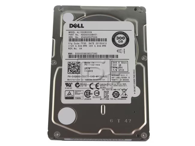 Dell AL13SXB300N 2.5 Inch 300GB 15K RPM 6Gbps SAS Hard Drive (Refurbished)