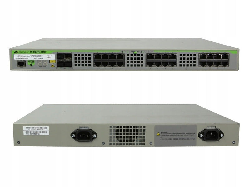 Allied Telesis AT-9924TL-EMC2 24 Port GE 4 x SFP Gigabyte Layer 2 Switch (Refurbished)