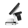 3 in 1 ABS Foldable Magnetic Wireless Charger Stand for iPhone/Apple Watch/AirPods Silver