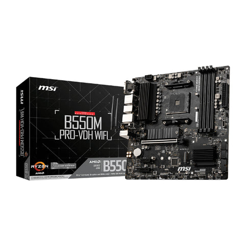 MSI B550M PRO-VDH WIFI AMD AM4 MATX Gaming Motherboard (New)