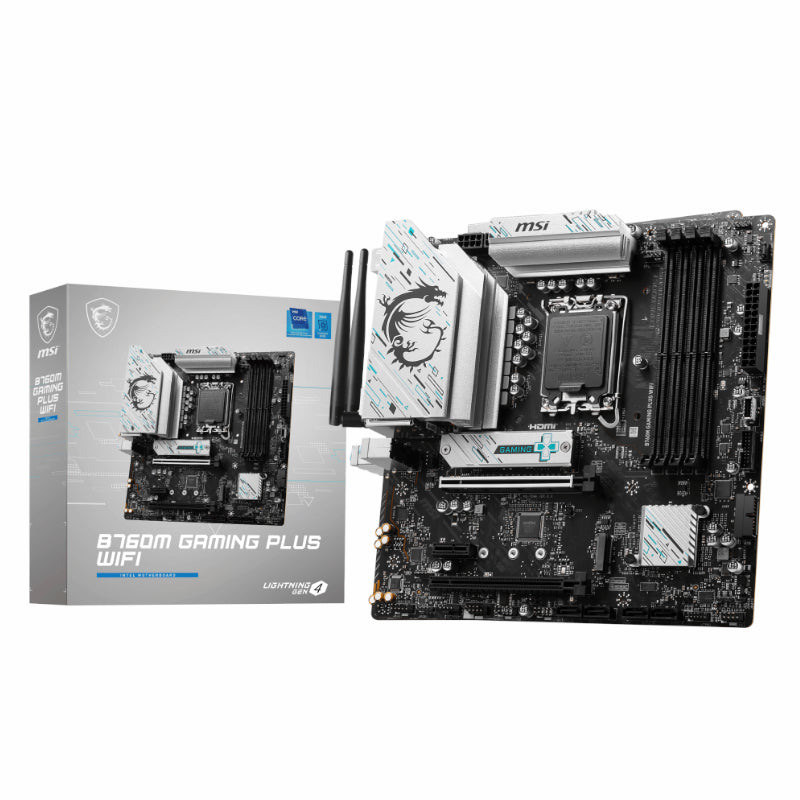 MSI B760M GAMING PLUS WIFI DDR5 Intel LGA1700 M-ATX Gaming Motherboard (New)