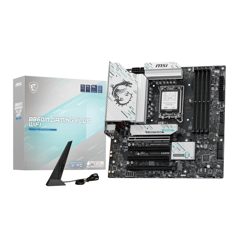 MSI B860M Gaming PLUS WIFI Intel LGA1851 DDR5 M-ATX Motherboard (New)