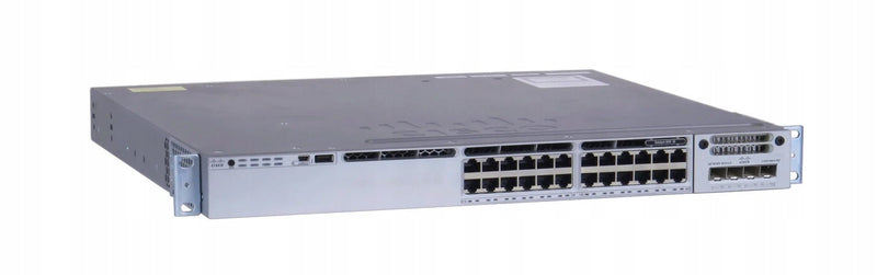 Cisco WS-C3850-24T-E 24 Port With C850-NM-10G Layer 3 Gigabit Switch (Refurbished)