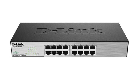 D-Link DES-1016D 16 Port 10/100Mbps Fast Ethernet Unmanaged Switch (Used)