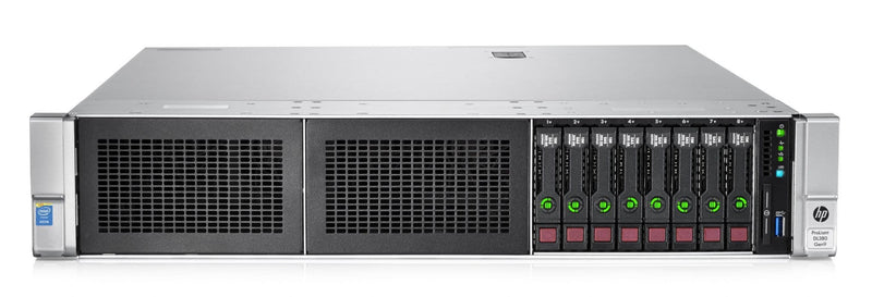 HP ProLiant DL380 Gen9 2U Rackmount Server – 8 SFF – 2 × Intel Xeon E5-2650 v3 – 64GB DDR4 – 2 × 300GB SAS – P440ar – Broadcom BCM5719 + BCM57810 – 2 × 800W (Refurbished)