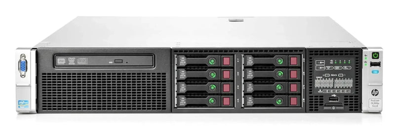 HP ProLiant DL380p Gen8 2U Rackmount Server – 8 SFF – 2 × Xeon E5-2690 – 256GB DDR3 – 2 × 300GB SAS – P420i – Broadcom BCM5719 – 2 × 750W – 6 × Blanks (New)