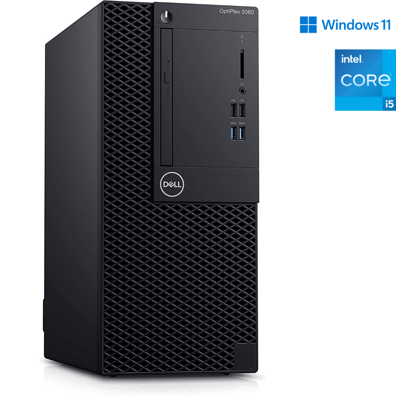Dell Optiplex 3060 MT Business Computer - I5 8500 - 8GB DDR4 - 256GB SSD - Win11Pro - Used Desktop Pc (Used)