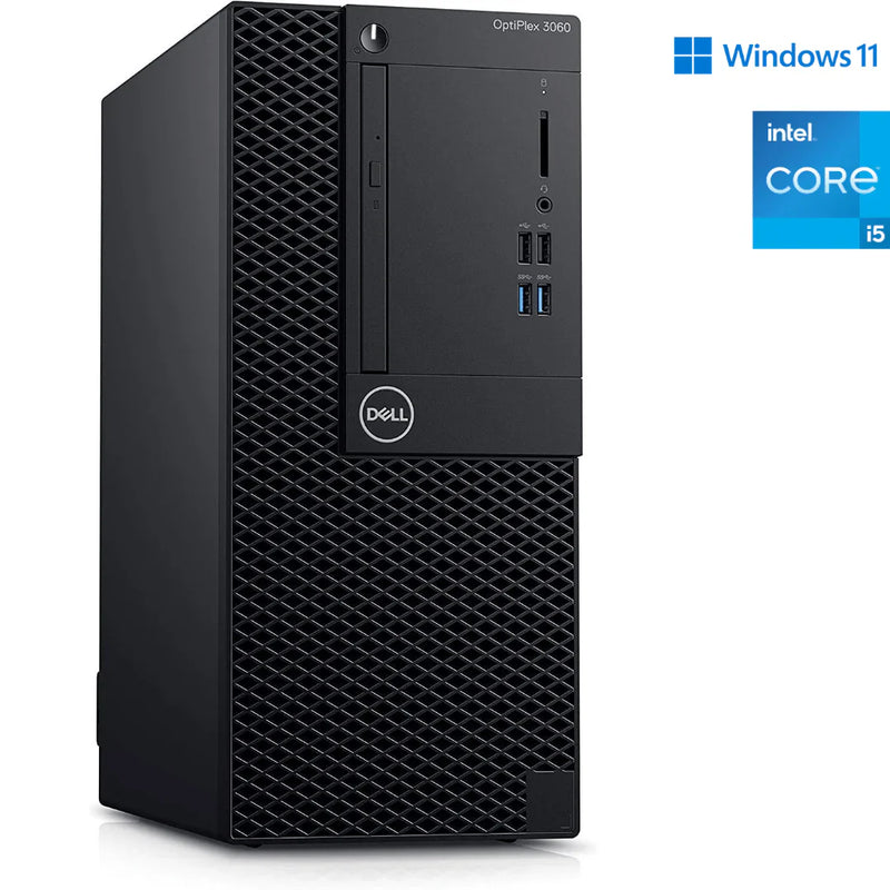 Dell OptiPlex 3060 MT Business Computer – i5 8500 – 8GB DDR4 – 1TB HDD – Win11Pro – Pre-Owned Desktop PC (Used)
