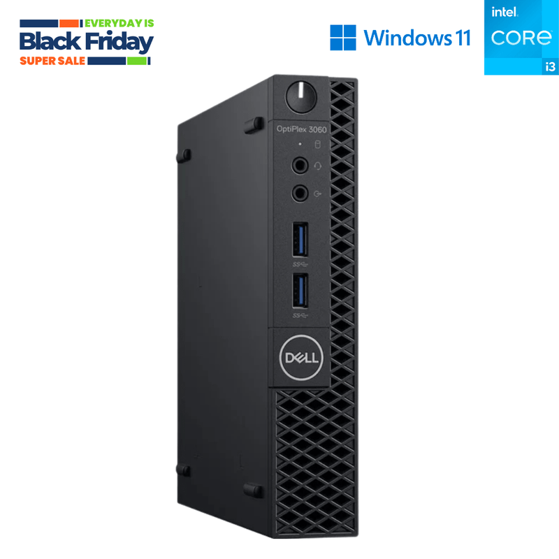 Dell OptiPlex 3060 Micro Business Desktop – i3 8100T – 16GB DDR4 – 256GB SSD – Win11Pro – Refurb Special (Refurbished)