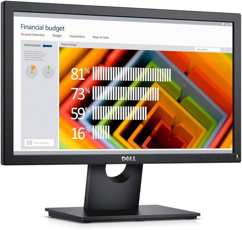 Dell E1916He 18.5 Inch LED Monitor – DisplayPort & VGA (Refurbished)