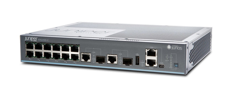 Juniper EX2200-C-12T-2G 12x Gigabit RJ45 + 2x SFP Uplink Ports Switch (Used)